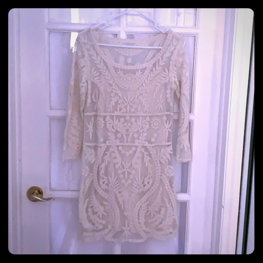 Cream lace dress